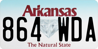AR license plate 864WDA