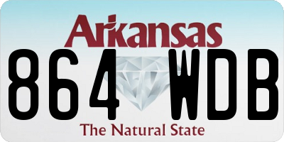 AR license plate 864WDB