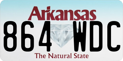 AR license plate 864WDC