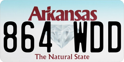 AR license plate 864WDD