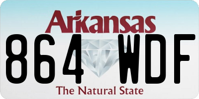 AR license plate 864WDF