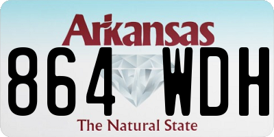 AR license plate 864WDH