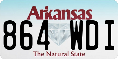 AR license plate 864WDI