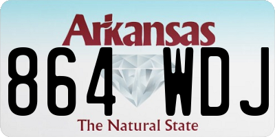 AR license plate 864WDJ