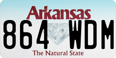 AR license plate 864WDM