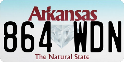 AR license plate 864WDN