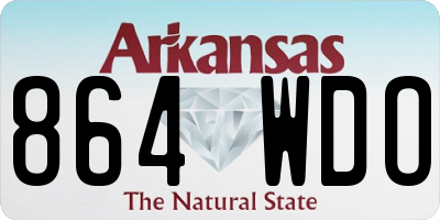 AR license plate 864WDO