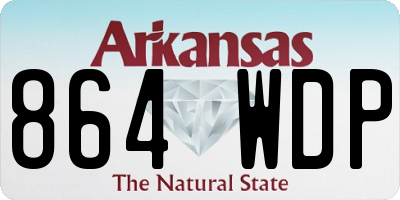 AR license plate 864WDP
