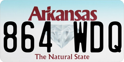 AR license plate 864WDQ