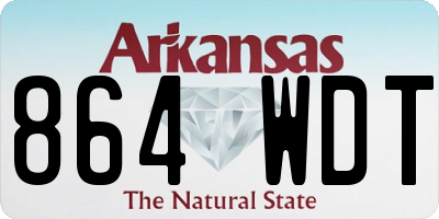 AR license plate 864WDT