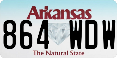 AR license plate 864WDW