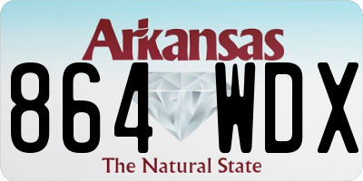 AR license plate 864WDX