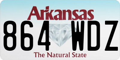 AR license plate 864WDZ