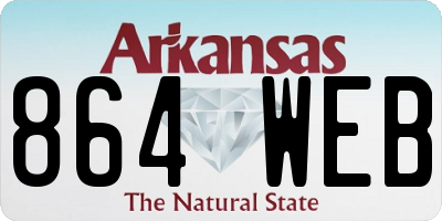AR license plate 864WEB