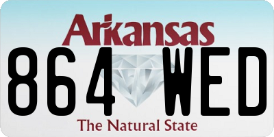 AR license plate 864WED