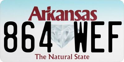 AR license plate 864WEF