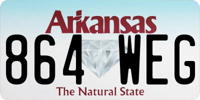 AR license plate 864WEG