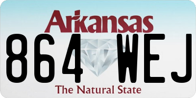 AR license plate 864WEJ
