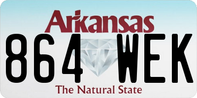 AR license plate 864WEK