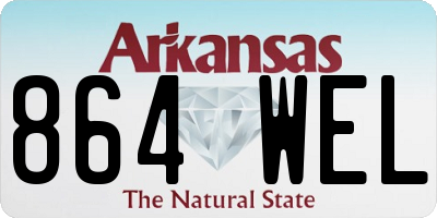 AR license plate 864WEL