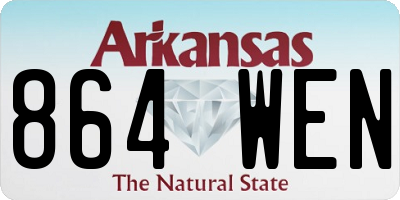 AR license plate 864WEN