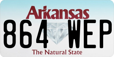 AR license plate 864WEP