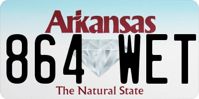 AR license plate 864WET