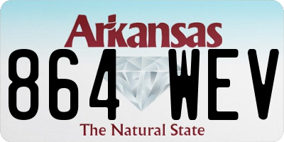 AR license plate 864WEV