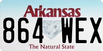 AR license plate 864WEX