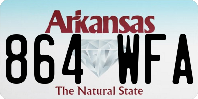 AR license plate 864WFA