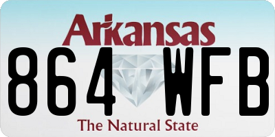 AR license plate 864WFB