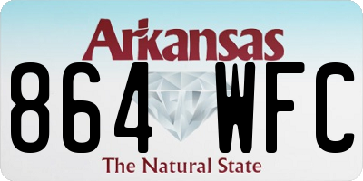 AR license plate 864WFC