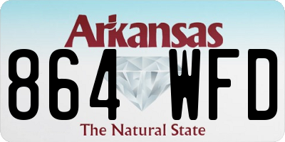 AR license plate 864WFD