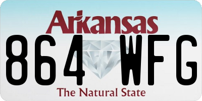 AR license plate 864WFG