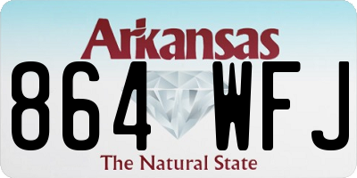 AR license plate 864WFJ