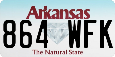 AR license plate 864WFK