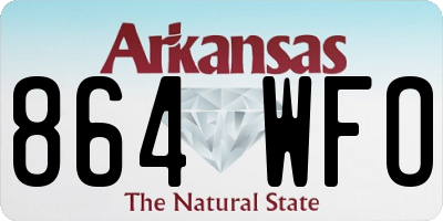 AR license plate 864WFO