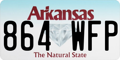 AR license plate 864WFP
