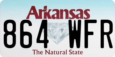 AR license plate 864WFR
