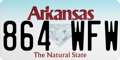 AR license plate 864WFW