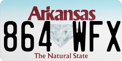 AR license plate 864WFX