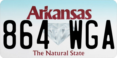 AR license plate 864WGA