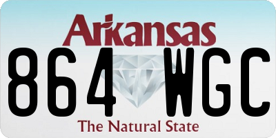 AR license plate 864WGC