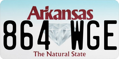 AR license plate 864WGE