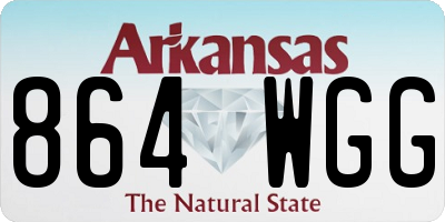 AR license plate 864WGG