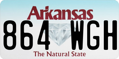 AR license plate 864WGH