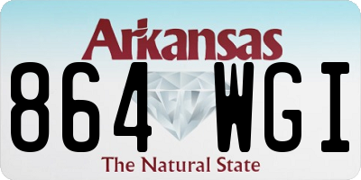 AR license plate 864WGI