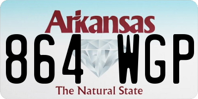 AR license plate 864WGP