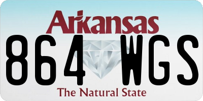AR license plate 864WGS
