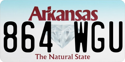 AR license plate 864WGU